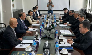 Read more about the article Federal Minister for Petroleum, Dr. Musadik Malik held a meeting with the Deputy Chairman of the Cabinet of Ministers and Minister of Foreign Affairs of Turkmenistan, Mr. Rashid Meredov in Islamabad on July 24, 2024.